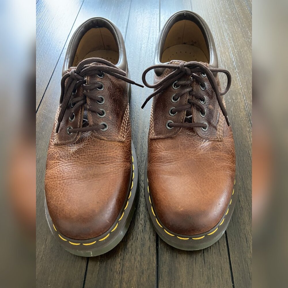 REDUCED Dr. Martens 5-eye Oxford Crazy Horse Brown Leather Men's 10 Women's 11